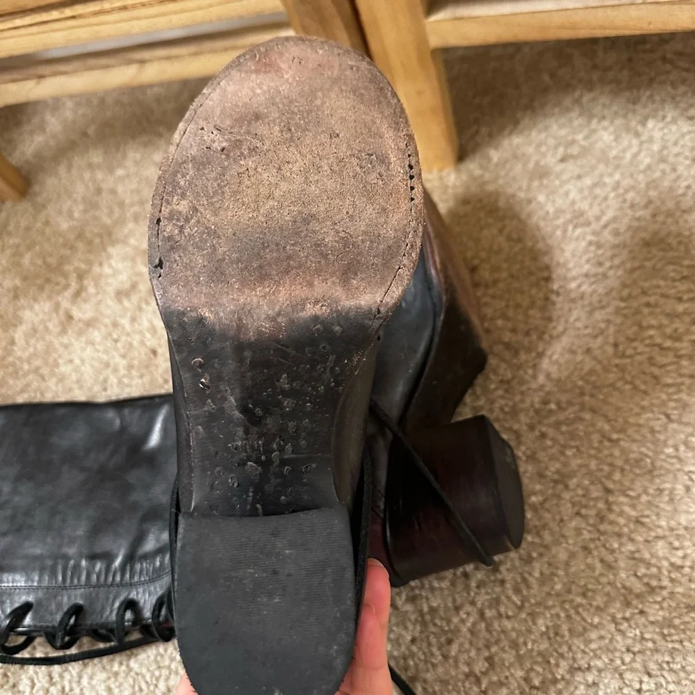 Freebird By Steven Coal Leather Woman Boots size 9